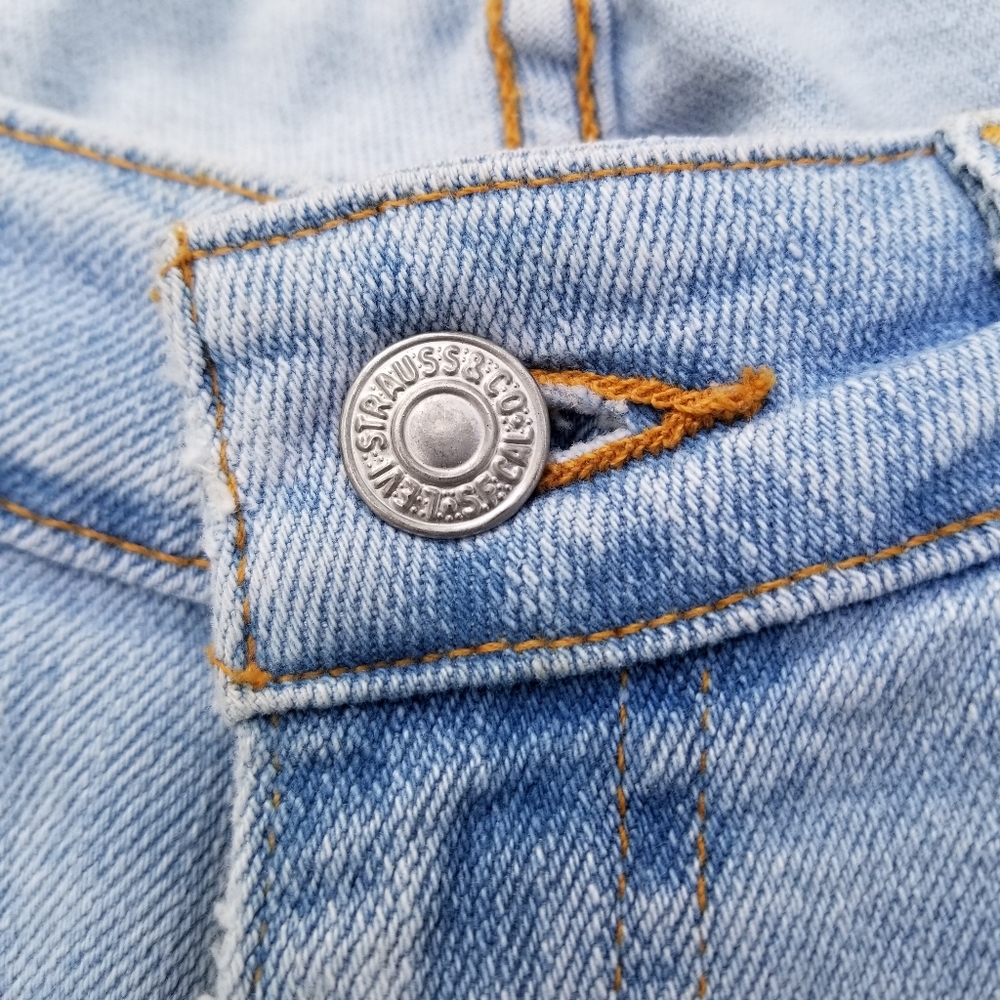 Y2K Levi Too Superlow Stretch bell bottom flare jeans light blue 9 - Picture 3 of 15